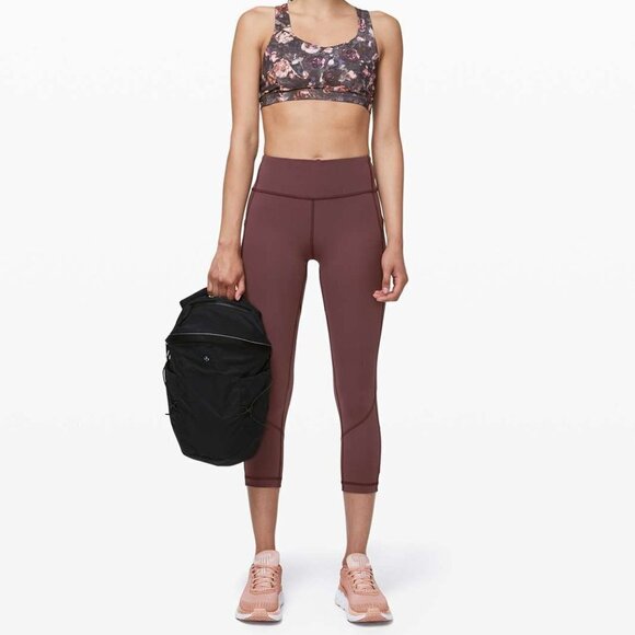 Lululemon Pace Rival Crop *22" Cherry Cola - Picture 2 of 16